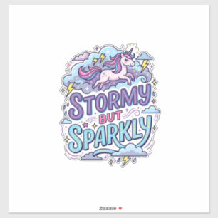 Unicorn Stormy but Sparkly Retro Style Cute Gift D