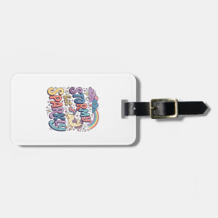 Unicorn Stormy but Sparkly Whimsical Merch Design_ Luggage Tag