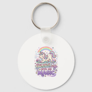 Unicorn Stretching Into My Magic Bold Typography S Key Ring