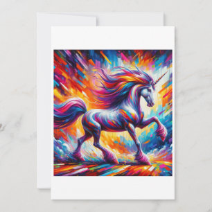 Unicorn Study A - Fantasy AI Holiday Card