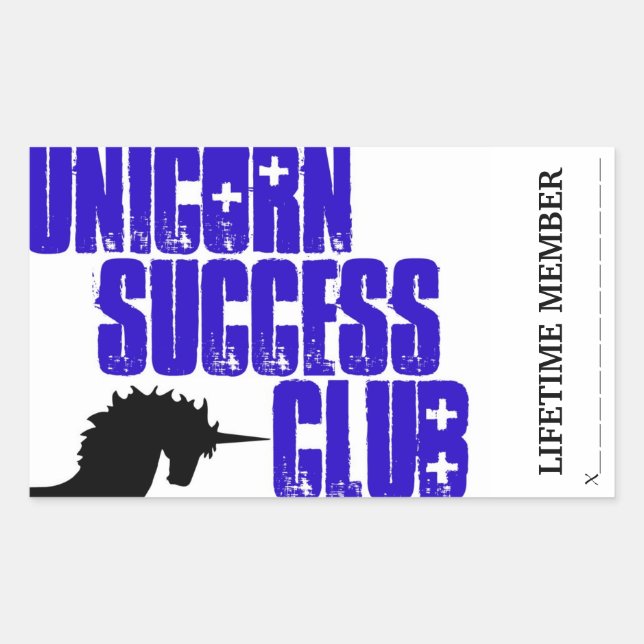 Unicorn success club membership stickers (Front)
