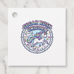 Unicorn Sugar Rush Unicorn Funny Cute Gift Design_ Favour Tags