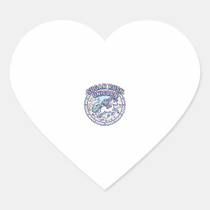Unicorn Sugar Rush Unicorn Funny Cute Gift Design_ Heart Sticker