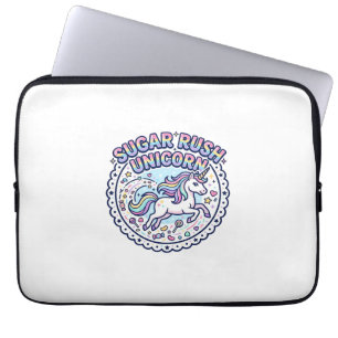 Unicorn Sugar Rush Unicorn Funny Cute Gift Design_ Laptop Sleeve