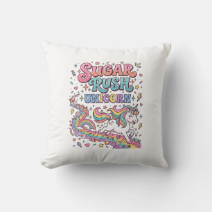 Unicorn Sugar Rush Unicorn Kawaii Marketplace Artw Cushion