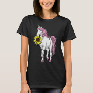 Unicorn Sunflower Flower T-Shirt