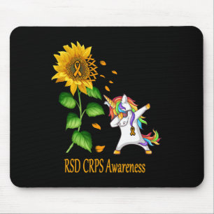 Unicorn Sunflower Rsd Crps Awareness Mouse Pad