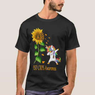 Unicorn Sunflower Rsd Crps Awareness  T-Shirt