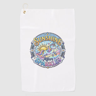 Unicorn Sunshine After Sparkles POD Ready Marketpl Golf Towel