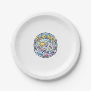 Unicorn Sunshine After Sparkles POD Ready Marketpl Paper Plate