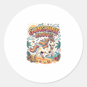 Unicorn Sunshine Hooves Commercial Sticker and Shi