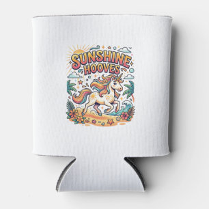 Unicorn Sunshine Hooves Commercial Sticker and Shi Can Cooler