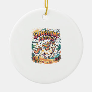 Unicorn Sunshine Hooves Commercial Sticker and Shi Ceramic Tree Decoration