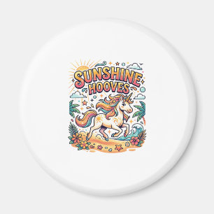 Unicorn Sunshine Hooves Commercial Sticker and Shi Magnet