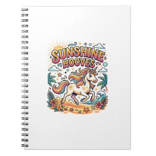 Unicorn Sunshine Hooves Commercial Sticker and Shi Notebook
