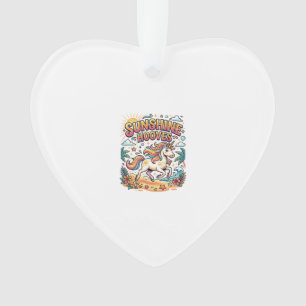 Unicorn Sunshine Hooves Commercial Sticker and Shi Ornament