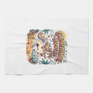 Unicorn Sunshine Hooves Commercial Sticker and Shi Tea Towel