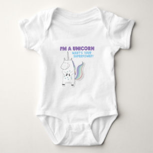 Unicorn Superpower Baby Bodysuit