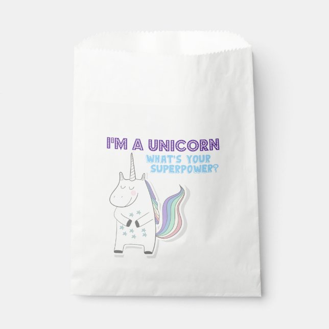 Unicorn Superpower Favour Bags (Front)