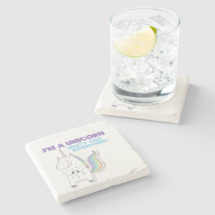 Unicorn Superpower Stone Coaster