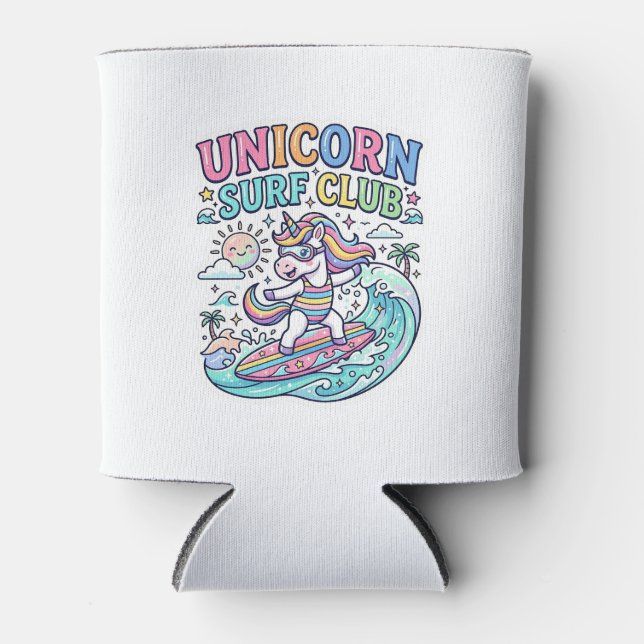 Unicorn Surf Club Can Cooler (Front)