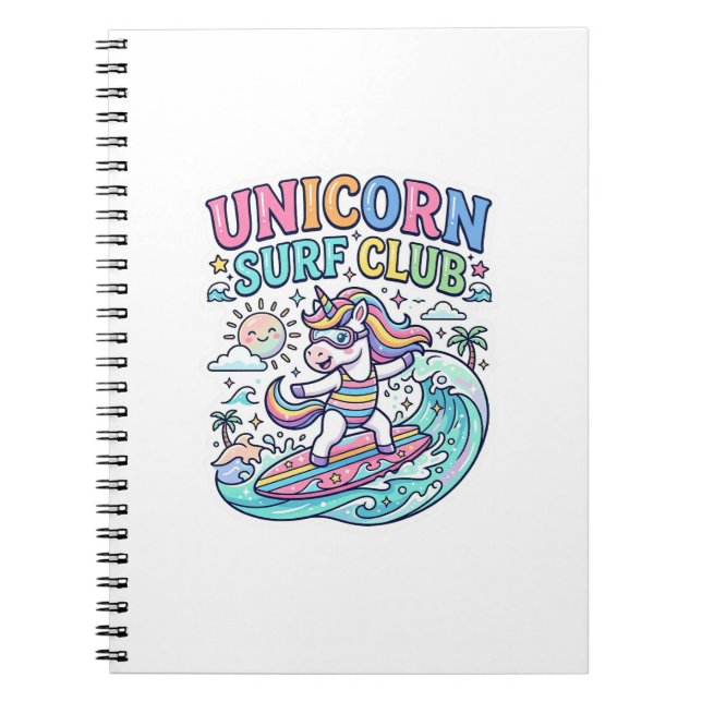 Unicorn Surf Club Notebook (Front)