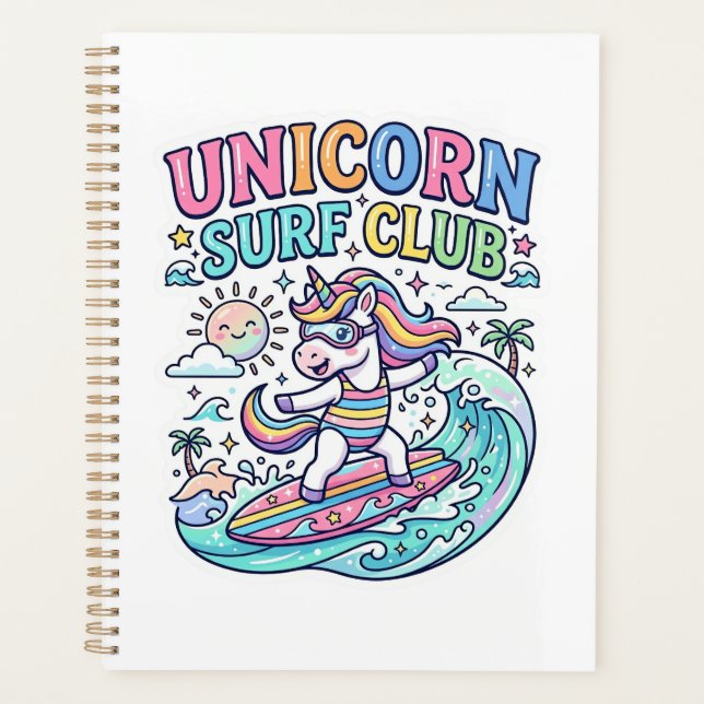 Unicorn Surf Club Planner (Front)