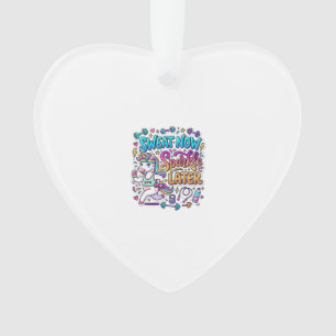 Unicorn Sweat Now Sparkle Later Gift Idea Vector D Ornament