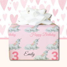 UNICORN Sweet Little Girl's Name Birthday