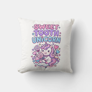 Unicorn Sweet Tooth Unicorn Cute Pastel Cute Gift Cushion