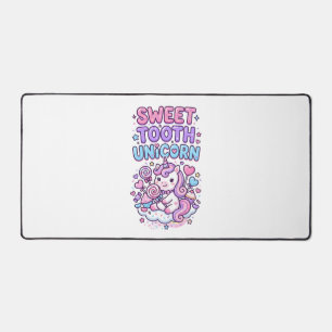 Unicorn Sweet Tooth Unicorn Cute Pastel Cute Gift Desk Mat