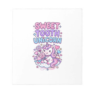 Unicorn Sweet Tooth Unicorn Cute Pastel Cute Gift  Notepad