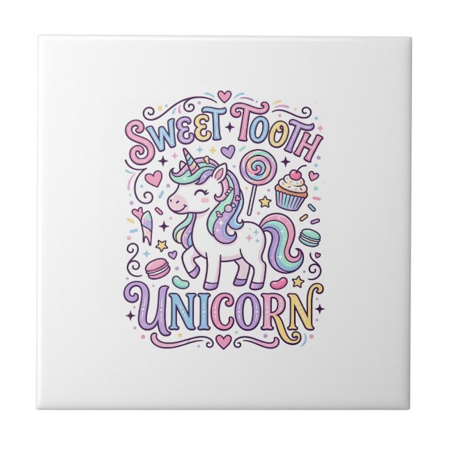 Unicorn Sweet Tooth Unicorn Original Merch Design_ Tile (Front)