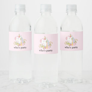 unicorn, sweet unicorn, magical, fantasy water bottle label