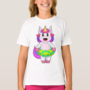 Unicorn Swimming Inflatable float Summer T-Shirt