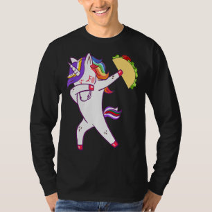 Unicorn Taco Dabbing Food Cinco De Mayo Outfit For T-Shirt