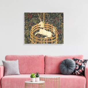Unicorn Tapestries Captivity Mediaeval Tapestry Canvas Print