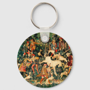 Unicorn Tapestries Defends Hunt  Key Ring
