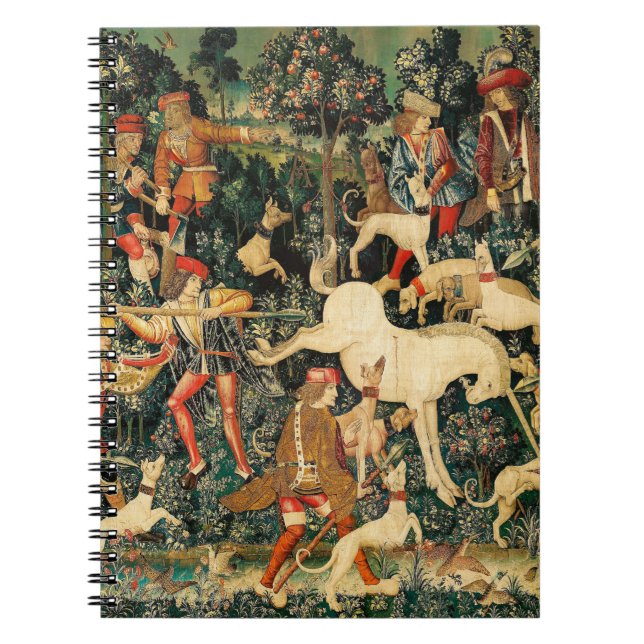 Unicorn Tapestries Defends Mediaeval Myth Legend  Notebook (Front)
