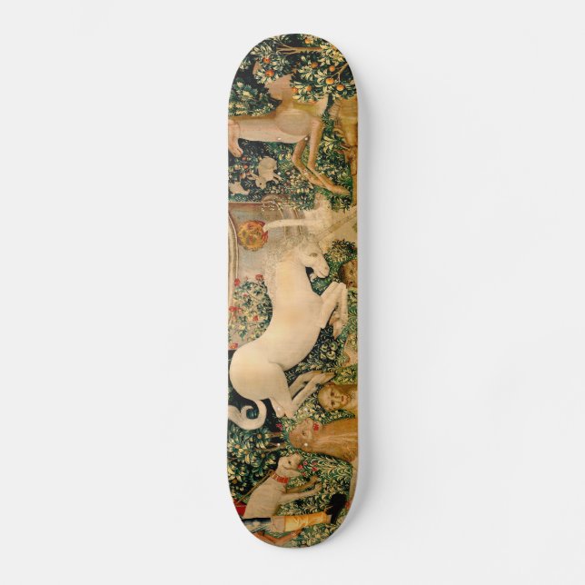 Unicorn Tapestries Found Legend Mythical Skateboard (Front)