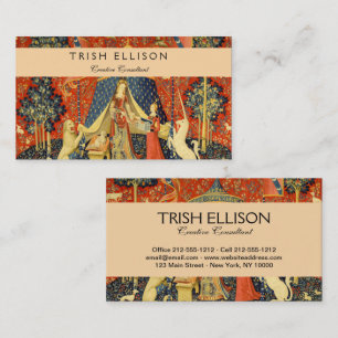 Unicorn Tapestries Lady Legend Mediaeval Business Card