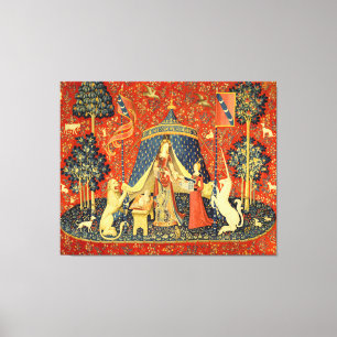Unicorn Tapestries Lady Legend Mediaeval Canvas Print