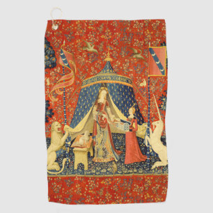Unicorn Tapestries Lady Legend Mediaeval Golf Towel