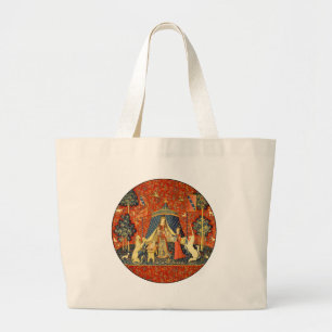 Unicorn Tapestries Lady Legend Mediaeval Large Tote Bag