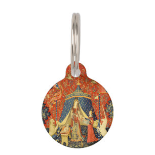 Unicorn Tapestries Lady Legend Mediaeval Pet Tag