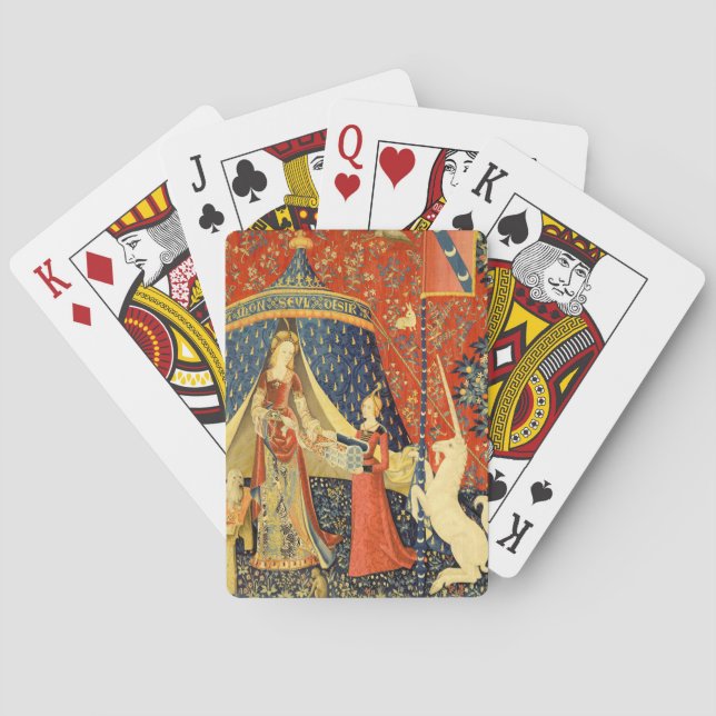 Unicorn Tapestries Lady Legend Mediaeval Playing Cards (Back)