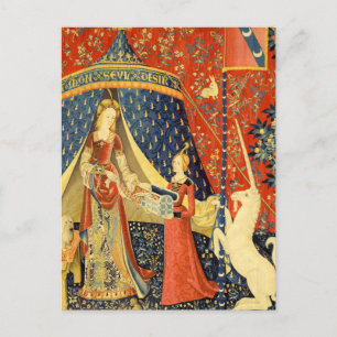 Unicorn Tapestries Lady Legend Mediaeval Postcard