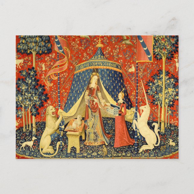 Unicorn Tapestries Lady Legend Mediaeval Postcard (Front)