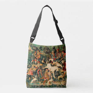 Unicorn Tapestries Mediaeval Classic Defends Hunt  Crossbody Bag