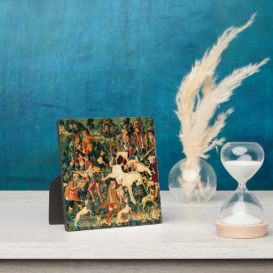 Unicorn Tapestries Mediaeval Classic Defends Hunt  Plaque
